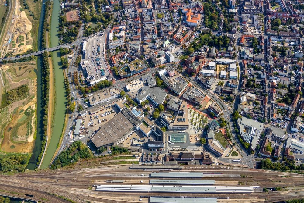 Luftaufnahme Hamm - Mischbebauung der Wohngebiets- und Gewerbeflächen in Hamm im Bundesland Nordrhein-Westfalen, Deutschland