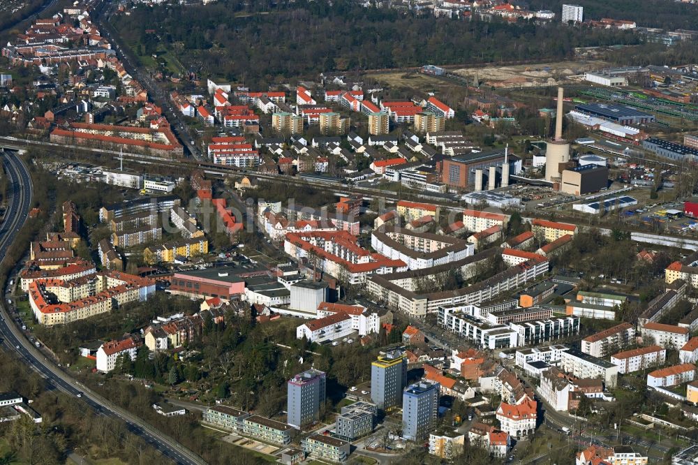 Luftbild Hannover - Mischbebauung der Wohngebiets- und Gewerbeflächen im Ortsteil Herrenhausen in Hannover im Bundesland Niedersachsen, Deutschland