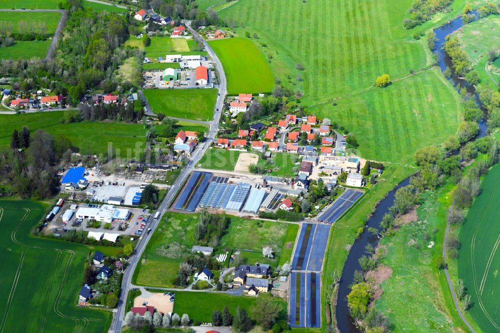 Luftbild Görlitz - Mischbebauung der Wohngebiets- und Gewerbeflächen im Ortsteil Marienaue in Görlitz im Bundesland Sachsen, Deutschland