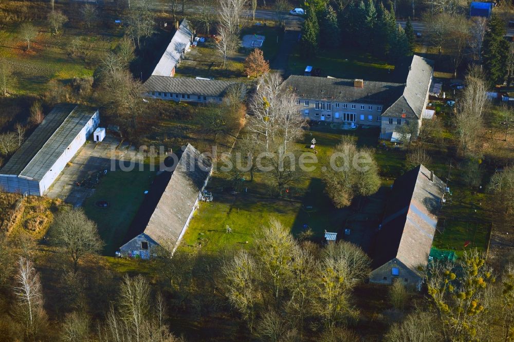 Luftbild Bernau - Mischbebauung der Wohngebiets- und Gewerbeflächen im Ortsteil Schönow in Bernau im Bundesland Brandenburg, Deutschland