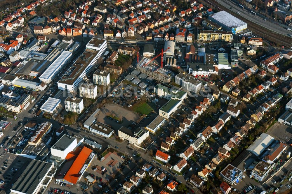 Luftbild Stuttgart - Mischbebauung der Wohngebiets- und Gewerbeflächen Schützenbühlstraße - Salzwiesenstraße in Zuffenhausen in Stuttgart im Bundesland Baden-Württemberg, Deutschland