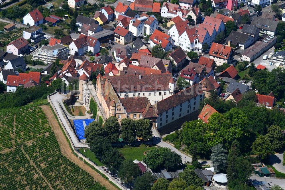 Untergruppenbach aus der Vogelperspektive: Mittelalterliche Burg Stettenfels in Untergruppenbach im Bundesland Baden-Württemberg, Deutschland