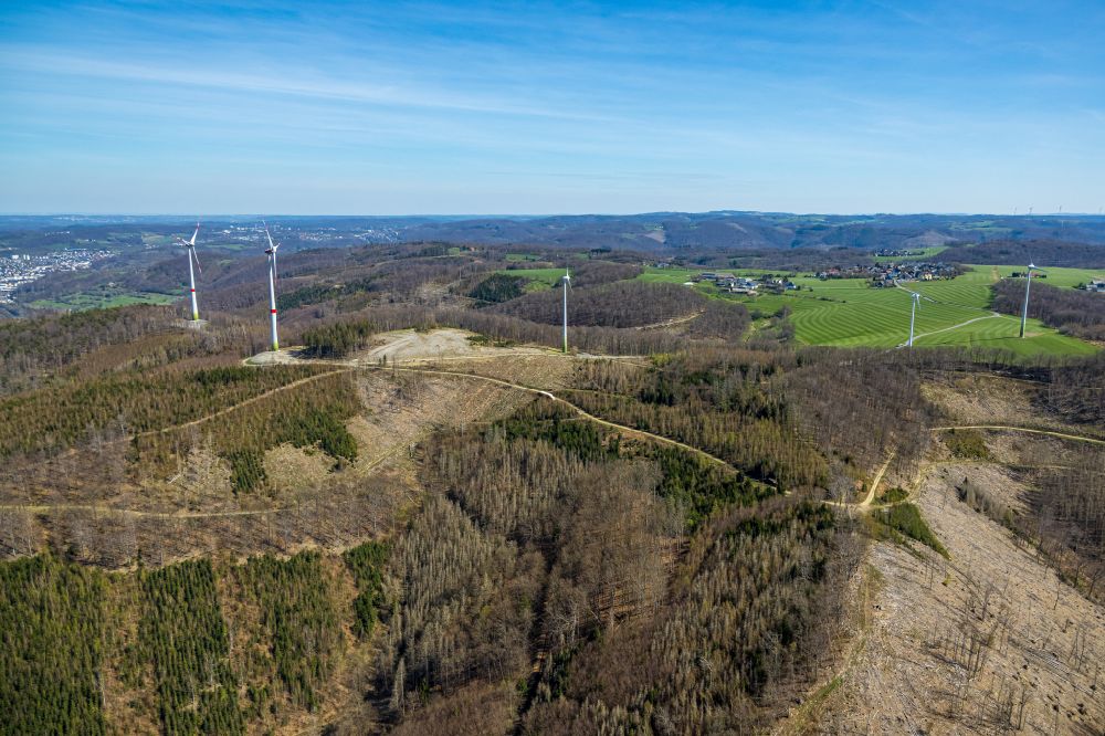Luftbild Nahmer - Mittelgebirgslandschaft in Nahmer im Bundesland Nordrhein-Westfalen, Deutschland