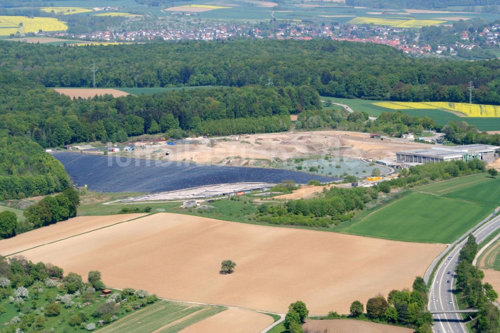 Luftaufnahme Sinsheim - Mülldeponie Sinsheim