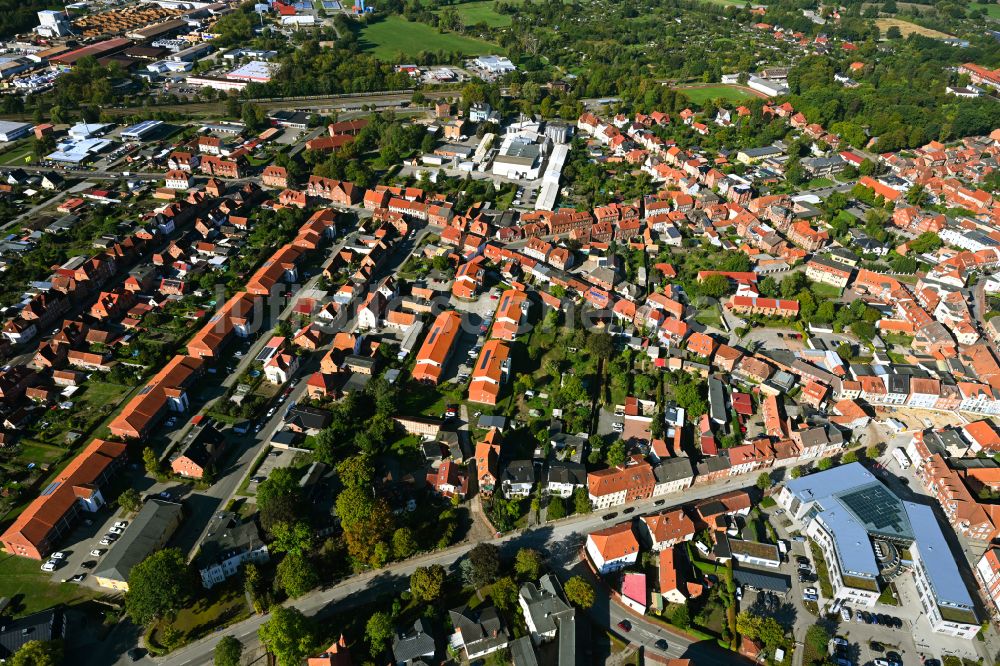 Luftaufnahme Hagenow - Molkerei - Werksgelände Landmolkerei Hagenow Gmbh in Hagenow im Bundesland Mecklenburg-Vorpommern, Deutschland