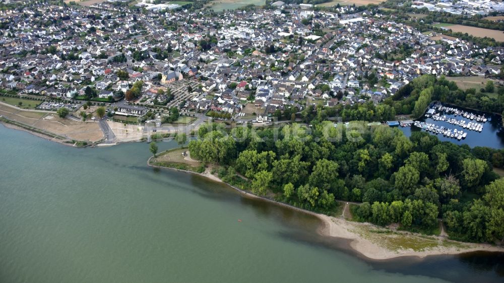 Luftbild Niederkassel - Mondorf mit dem Yachthafen im Bundesland Nordrhein-Westfalen, Deutschland