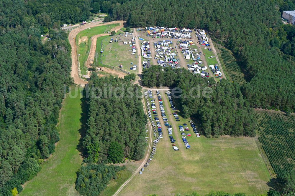Luftaufnahme Biesenthal - Motocross- Rennbahn in Biesenthal im Bundesland Brandenburg, Deutschland