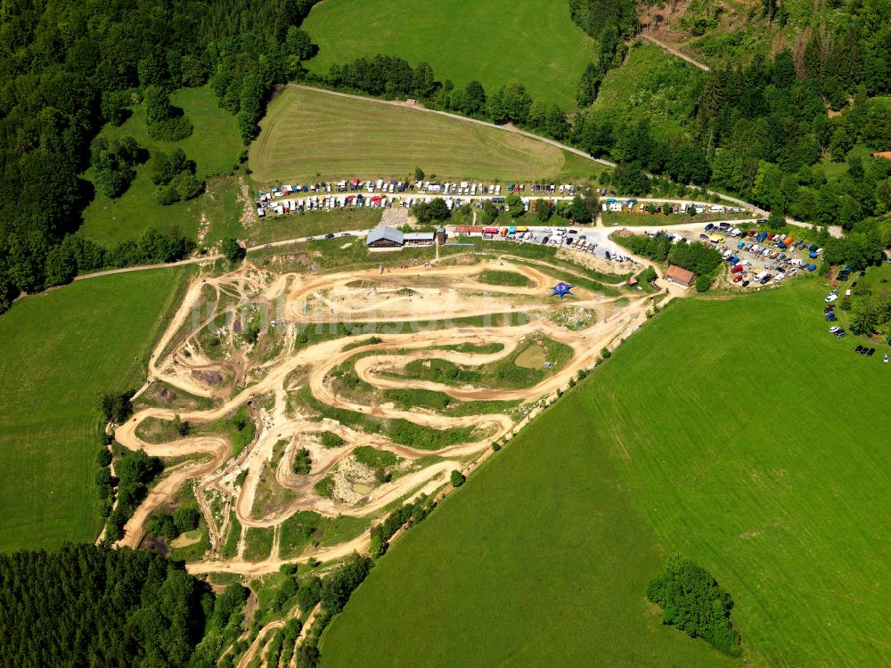 Röhrnbach von oben - Motocross- Rennbahn in Röhrnbach im Bundesland Bayern, Deutschland