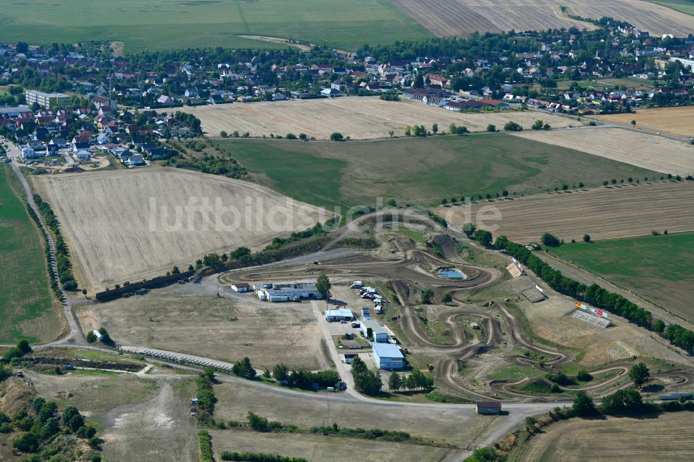 Luftbild Teutschenthal - Motocross- Rennbahn in Teutschenthal im Bundesland Sachsen-Anhalt, Deutschland