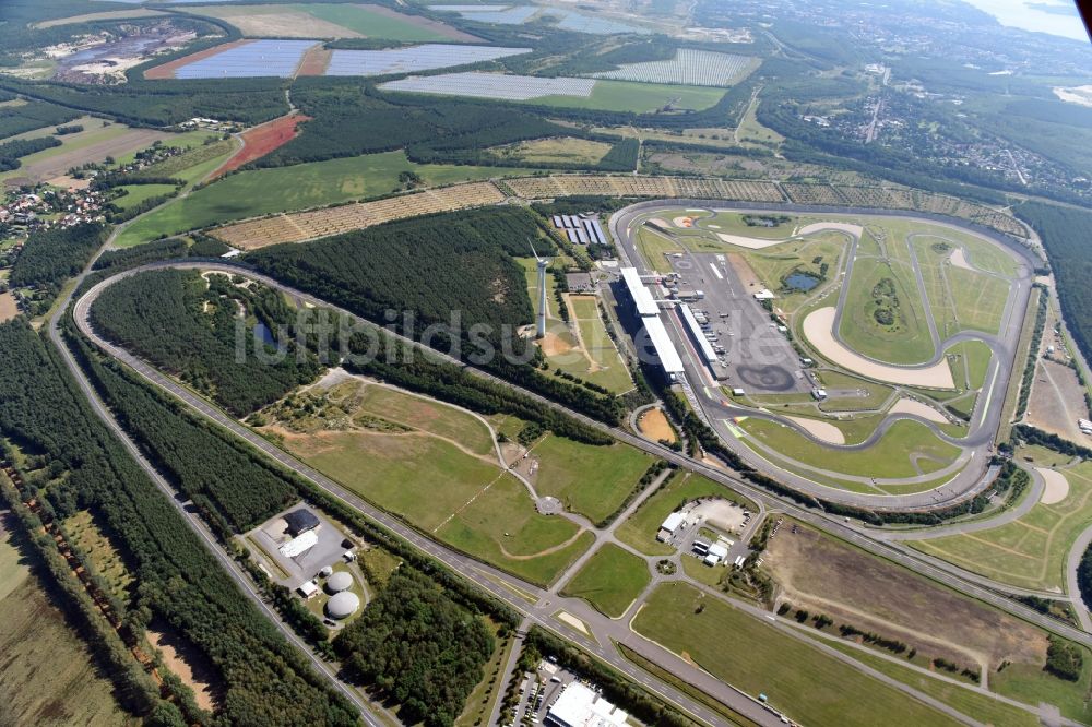 Klettwitz von oben - Motorsportanlage Lausitzring bei Klettwitz im Bundesland Brandenburg