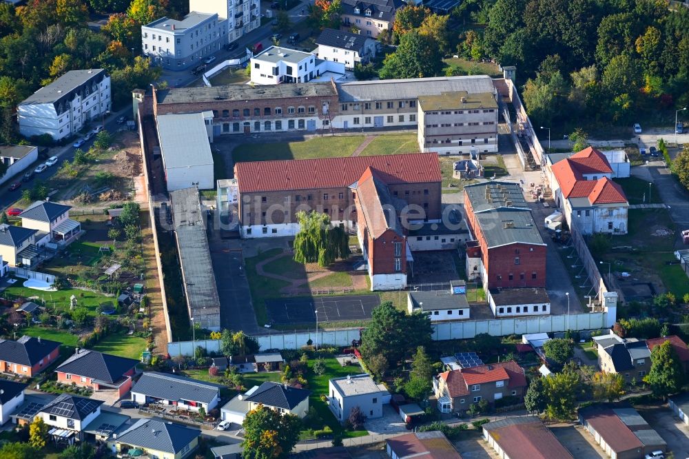 Luftaufnahme Cottbus - Museum des Menschenrechtszentrum Cottbus e.V. an der Bautzener Straße in Cottbus im Bundesland Brandenburg, Deutschland
