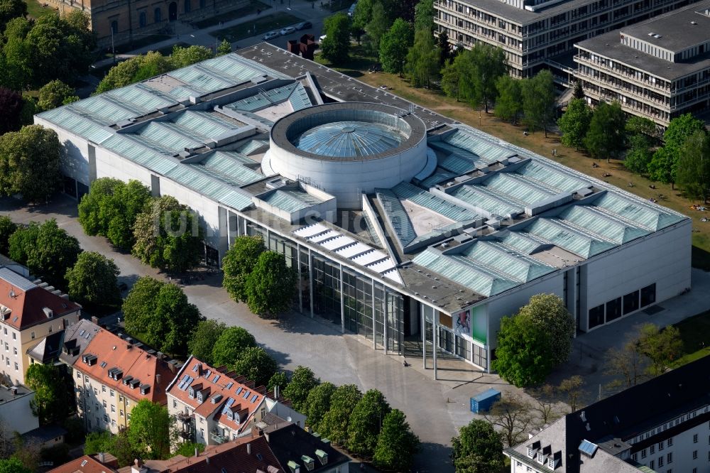 Luftbild München - Museum Pinakothek der Moderne in München Maxvorstadt im Bundesland Bayern