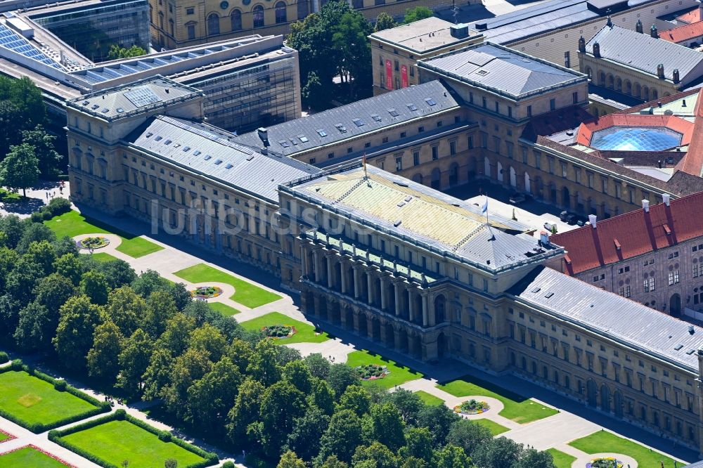 Luftbild München - Museum Residenz am Hofgarten in München im Bundesland Bayern, Deutschland