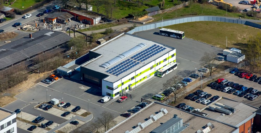 Witten von oben - Nahverkehrs- und Bus- Depot der Killer Citybus GmbH & CO KG in Witten im Bundesland Nordrhein-Westfalen, Deutschland