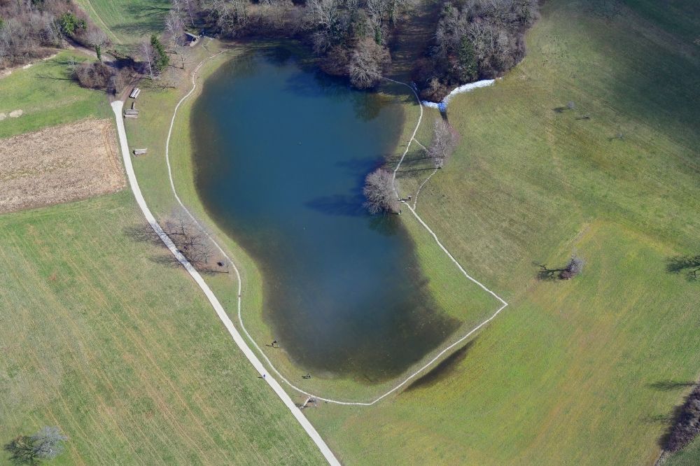 Luftbild Schopfheim - Naturdenkmal Eichener See in der Karstlandschaft des Dinkelberg bei Schopfheim im Bundesland Baden-Württemberg