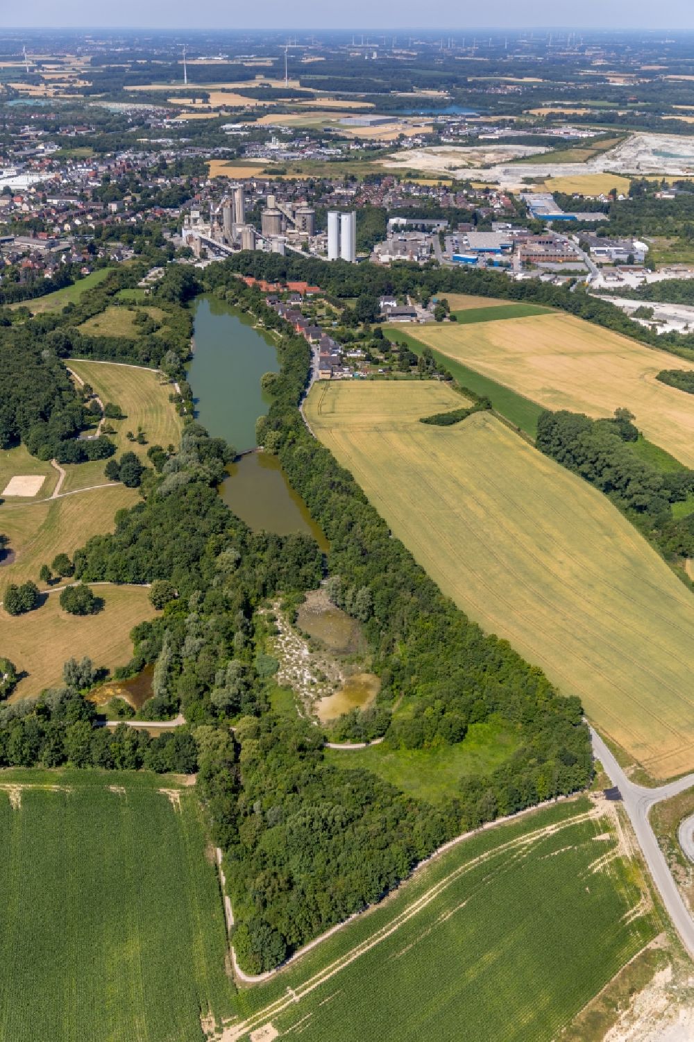 Luftaufnahme Beckum - Naturschutzgebiet Kollenbach Tal in Beckum im Bundesland Nordrhein-Westfalen, Deutschland