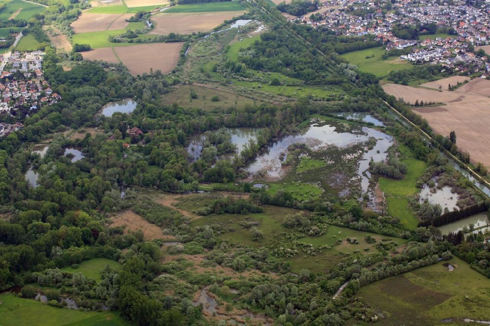 Luftbild Saint-Louis - Naturschutzgebiet Petit Carmargue Alsacienne in Saint-Louis in Alsace-Champagne-Ardenne-Lorraine, Frankreich