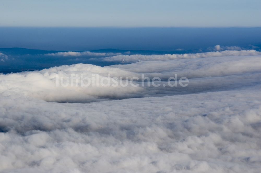Luftbild Bärnau - Nebel- und Wolken- Schicht in Bärnau im Bundesland Bayern, Deutschland