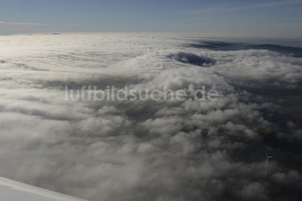 Luftbild Bärnau - Nebel- und Wolken- Schicht in Bärnau im Bundesland Bayern, Deutschland
