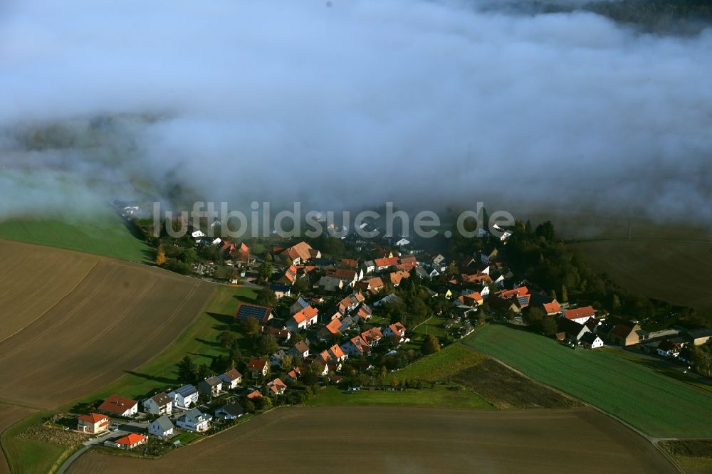 Luftbild Roth - Nebel- und Wolken- Schicht in Roth im Bundesland Rheinland-Pfalz, Deutschland
