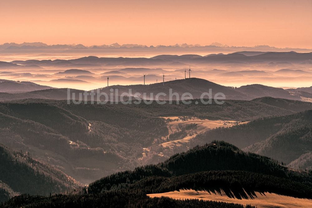 Luftbild Rheinfelden (Baden) - Nebel- und Wolken- Schicht im Südschwarzwald (Baden) im Bundesland Baden-Württemberg, Deutschland