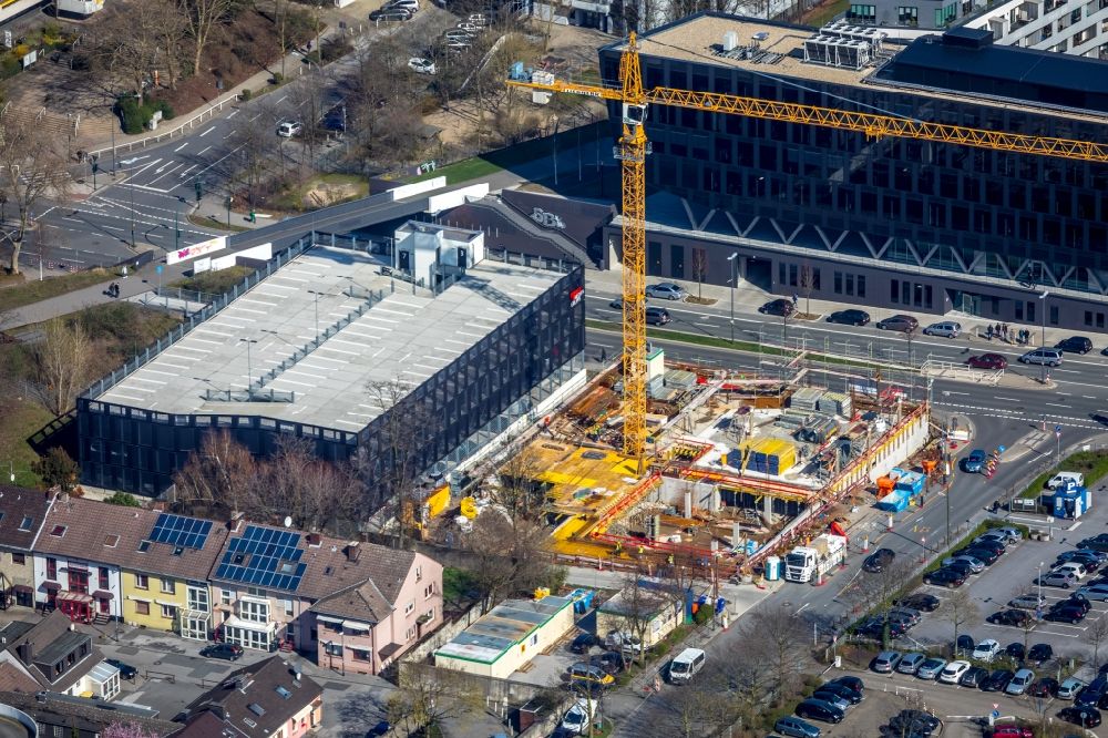 Luftbild Essen - Neubau eines ADAC Service-Center im Westviertel in Essen im Bundesland Nordrhein-Westfalen, Deutschland