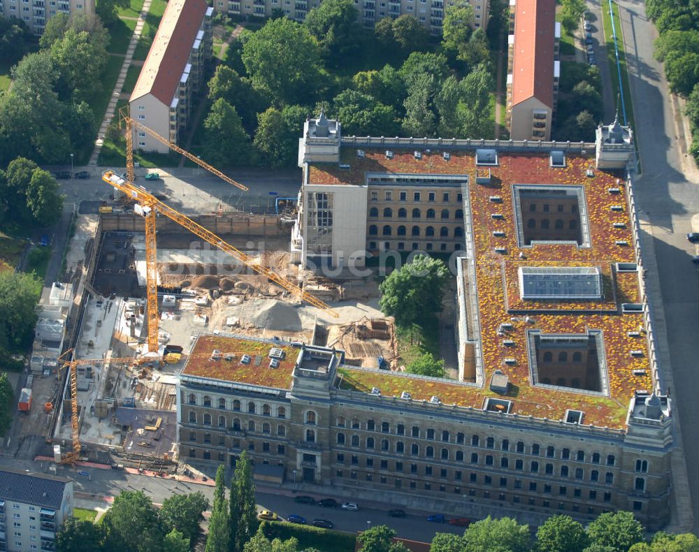 Luftbild Dresden - Neubau des Amtsgericht Dresden