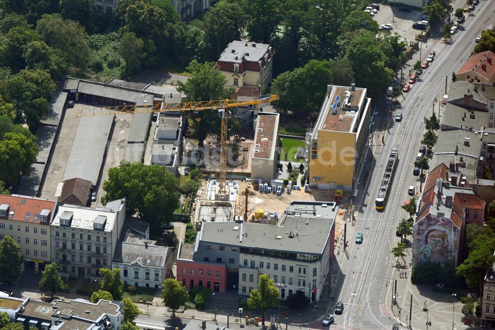 Luftbild Berlin - Neubau- Baustelle für ein Rehabilitationszentrum der Rehaklinik im Ortsteil Pankow in Berlin, Deutschland