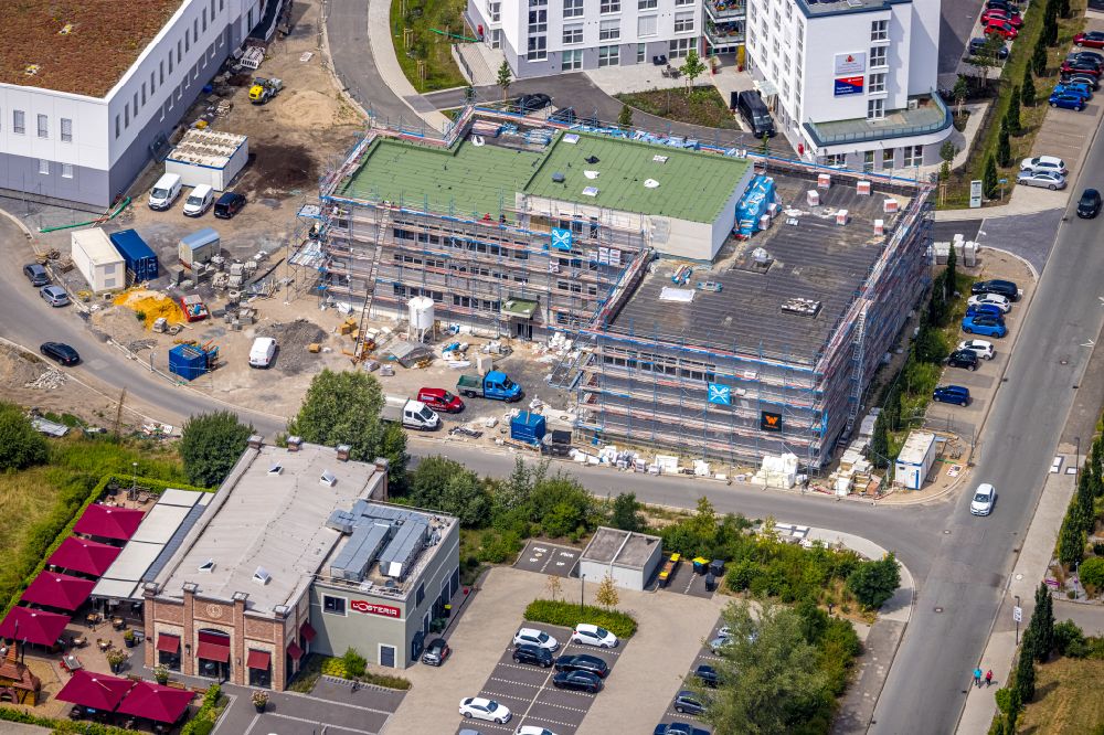 Luftbild Castrop-Rauxel - Neubau- Baustelle für ein Rehabilitationszentrum der Rehaklinik in Castrop-Rauxel im Bundesland Nordrhein-Westfalen, Deutschland
