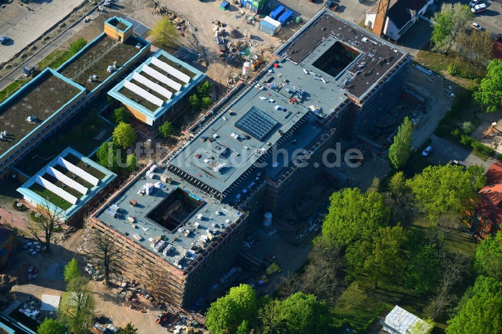 Berlin von oben - Neubau- Baustelle für ein Rehabilitationszentrum der Rehaklinik im Ortsteil Marzahn in Berlin, Deutschland