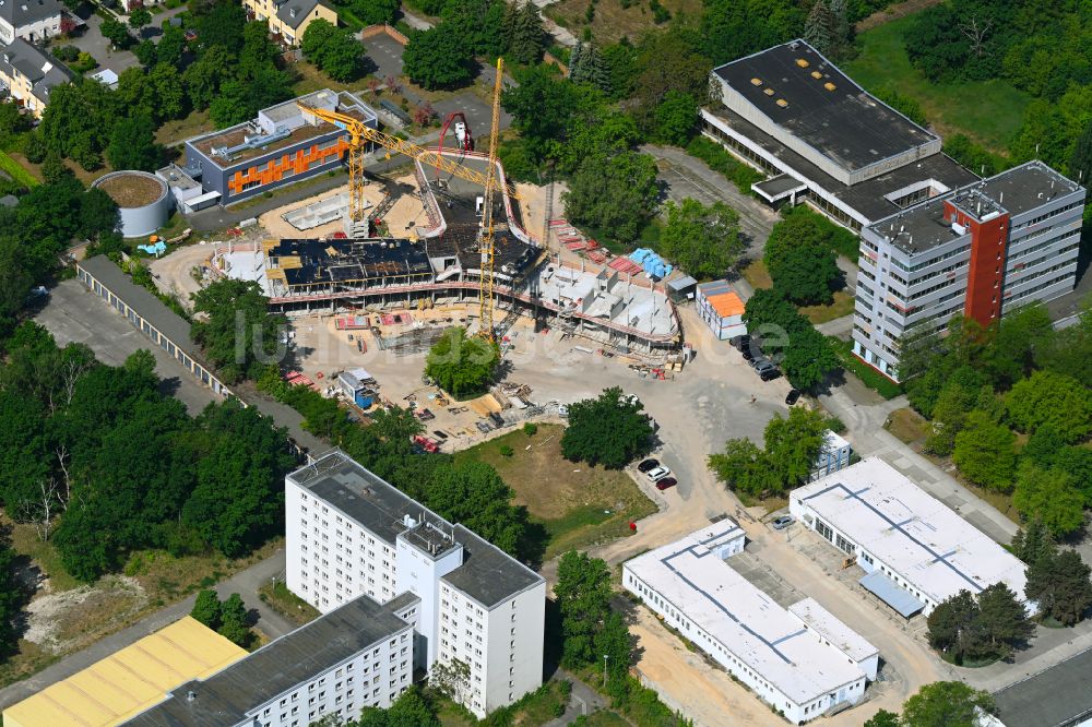 Luftaufnahme Berlin - Neubau- Baustelle Verwaltungsgebäude der staatlichen Behörde BfS Bundesamt für Strahlenschutz in Berlin, Deutschland