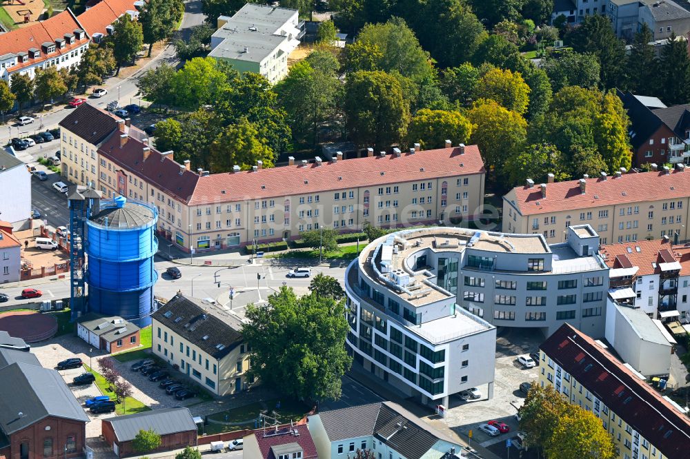Luftbild Bernau - Neubau Bernauer Stadthotel in Bernau im Bundesland Brandenburg, Deutschland