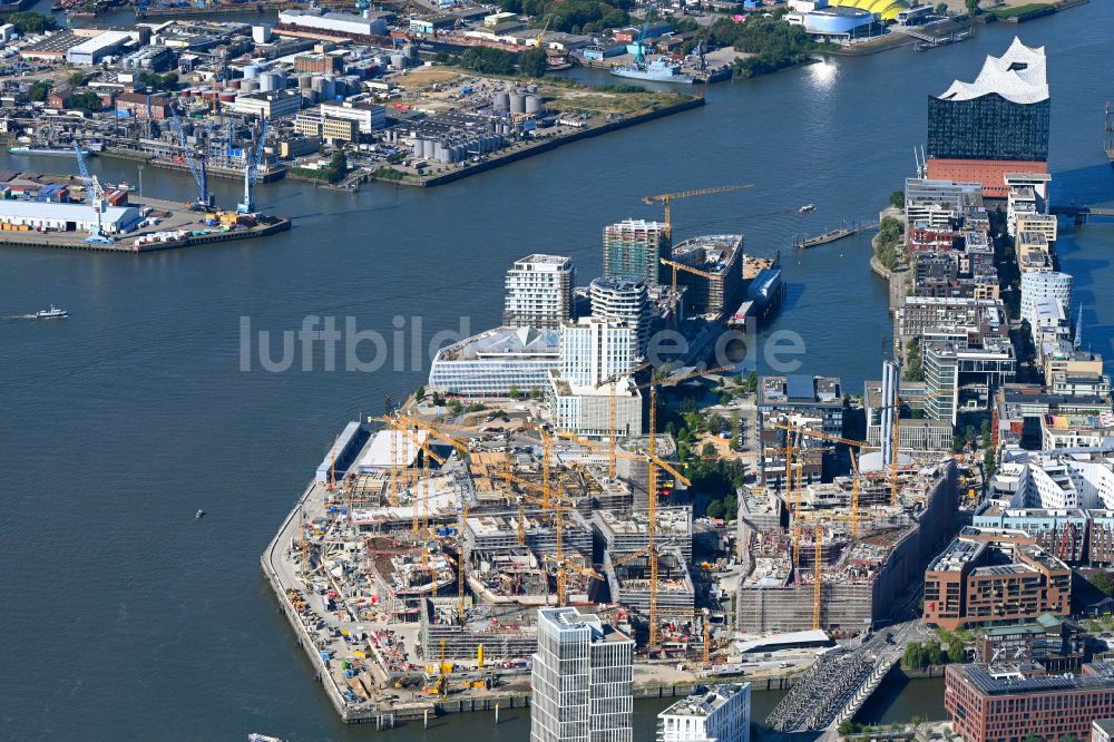 Luftaufnahme Hamburg - Neubau Überseequartier am Chicagokai in der Hafencity in Hamburg, Deutschland