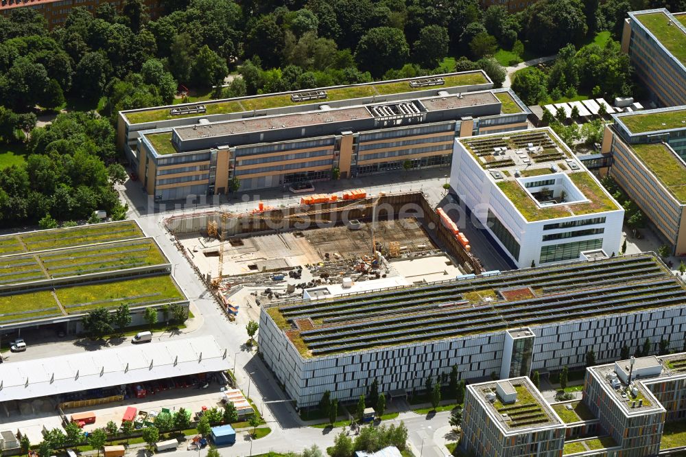 Luftbild München - Neubau Betriebshof Kfz-Werkstatt und SWM Ausbildungszentrum in München im Bundesland Bayern, Deutschland