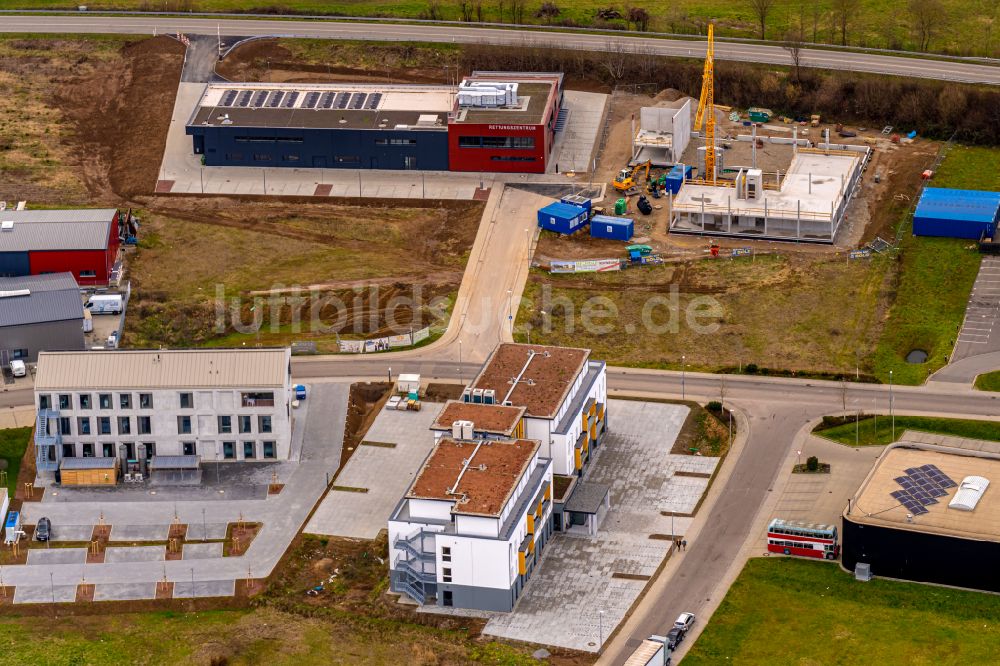 Luftbild Ettenheim - Neubau des Betriebshofes der Feuerwehr in Ettenheim im Bundesland Baden-Württemberg, Deutschland