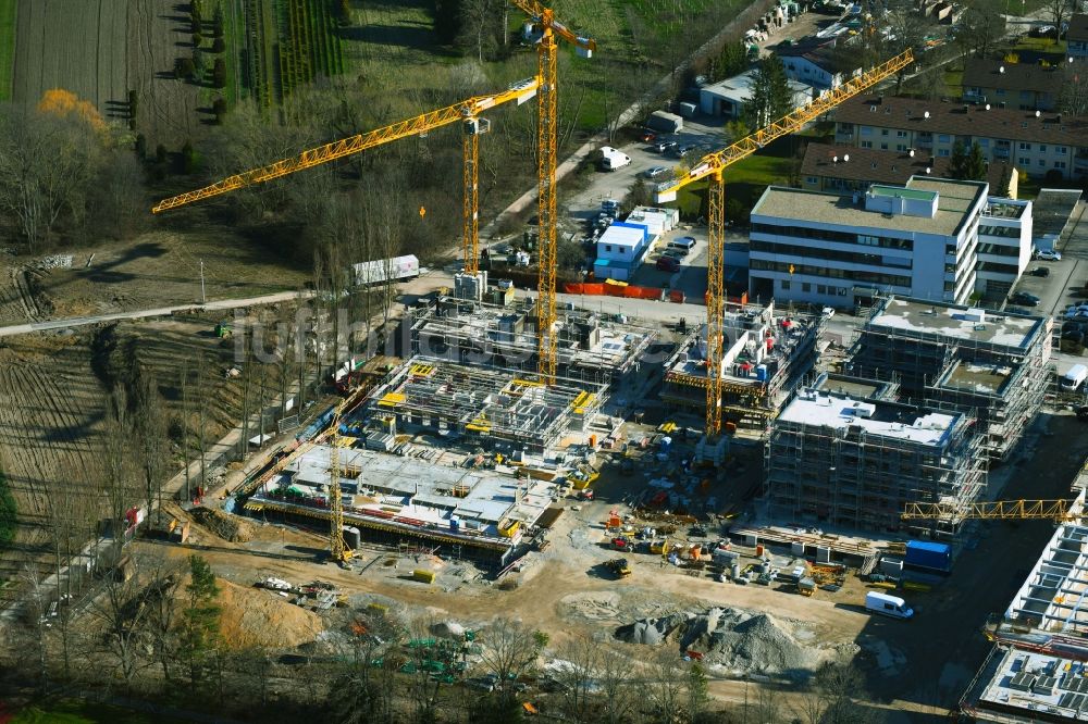 Luftaufnahme Stuttgart - Neubau des Betriebshofes der Feuerwehr im Ortsteil Möhringen in Stuttgart im Bundesland Baden-Württemberg, Deutschland