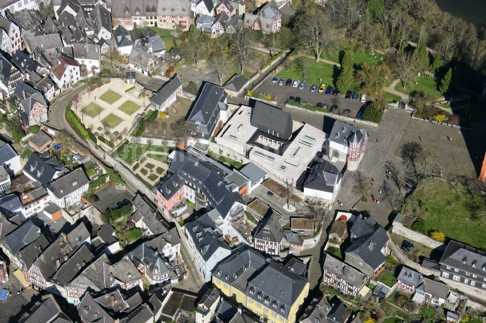 Limburg an der Lahn von oben - Neubau der bischöflichen Residenz am Limburger Dom in Limburg im Bundesland Hessen