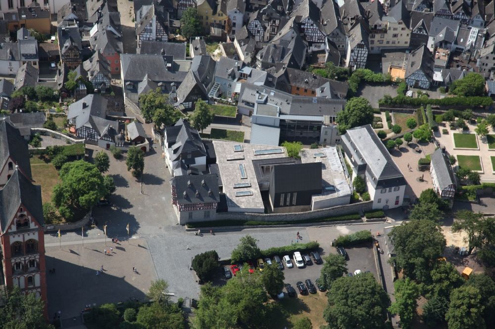 Limburg an der Lahn aus der Vogelperspektive: Neubau der bischöflichen Residenz am Limburger Dom in Limburg im Bundesland Hessen