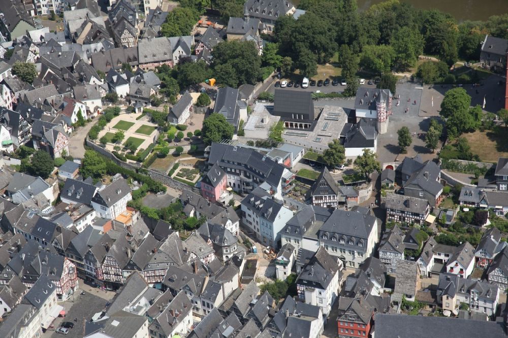 Limburg an der Lahn von oben - Neubau der bischöflichen Residenz am Limburger Dom in Limburg im Bundesland Hessen