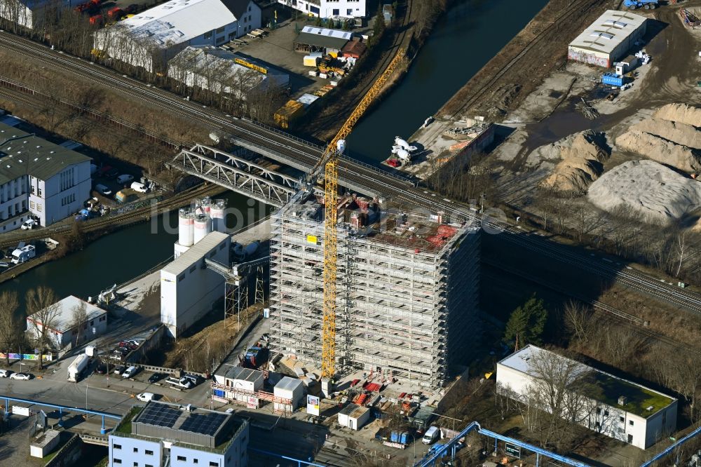 Berlin von oben - Neubau eines Büro- und Geschäfts- Hochhaus N9 Hohe Neun in Berlin, Deutschland