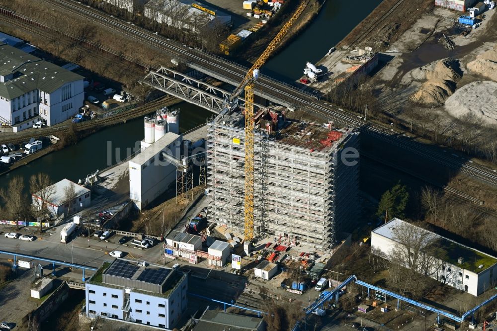 Luftaufnahme Berlin - Neubau eines Büro- und Geschäfts- Hochhaus N9 Hohe Neun in Berlin, Deutschland