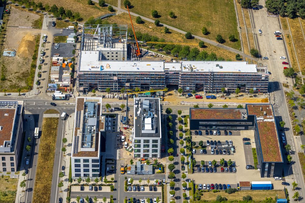 Luftbild Dortmund - Neubau eines Büro- und Geschäftshauses der Bechtle AG in Dortmund im Bundesland Nordrhein-Westfalen, Deutschland