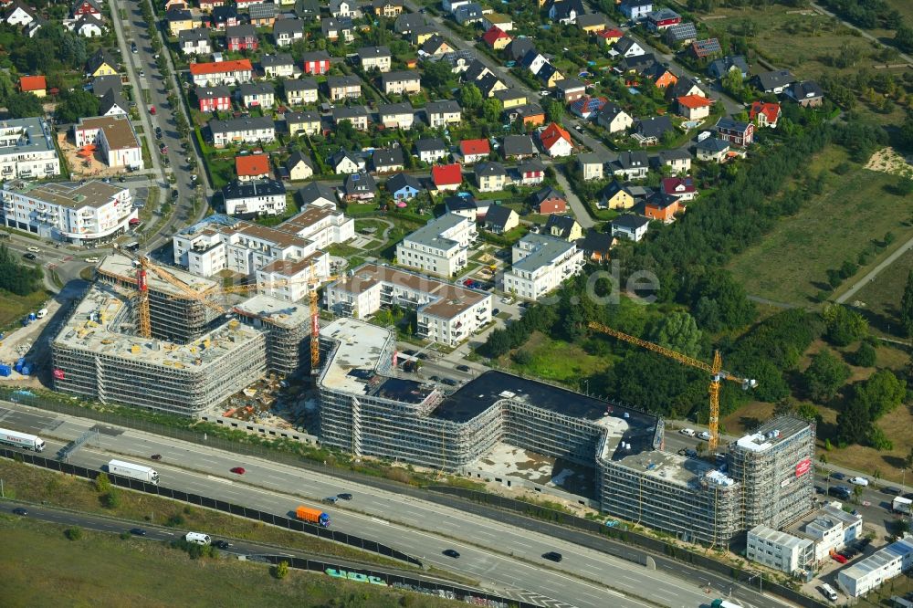 Luftaufnahme Berlin - Neubau eines Büro- und Geschäftshauses Brain Box Berlin in Berlin-Adlershof, Deutschland
