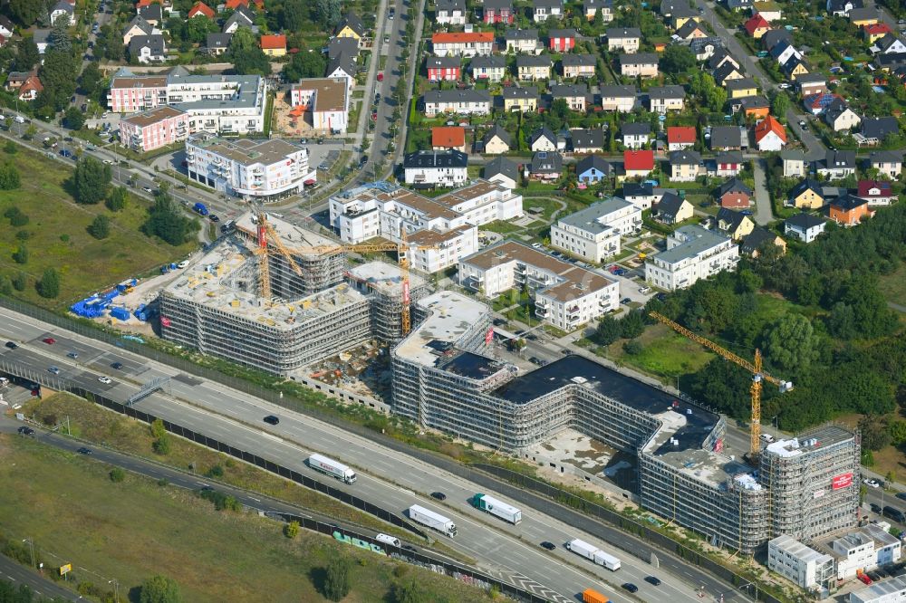 Berlin von oben - Neubau eines Büro- und Geschäftshauses Brain Box Berlin in Berlin-Adlershof, Deutschland