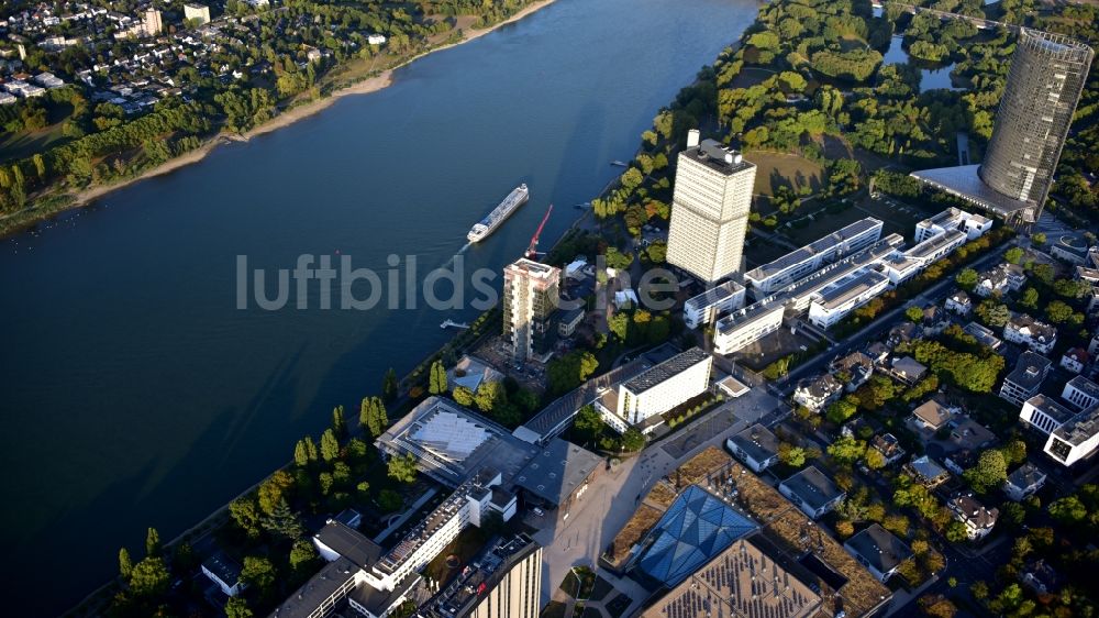 Luftaufnahme Bonn - Neubau des Büro- und Geschäftshauses UN-Campus Bonn in Bonn im Bundesland Nordrhein-Westfalen, Deutschland