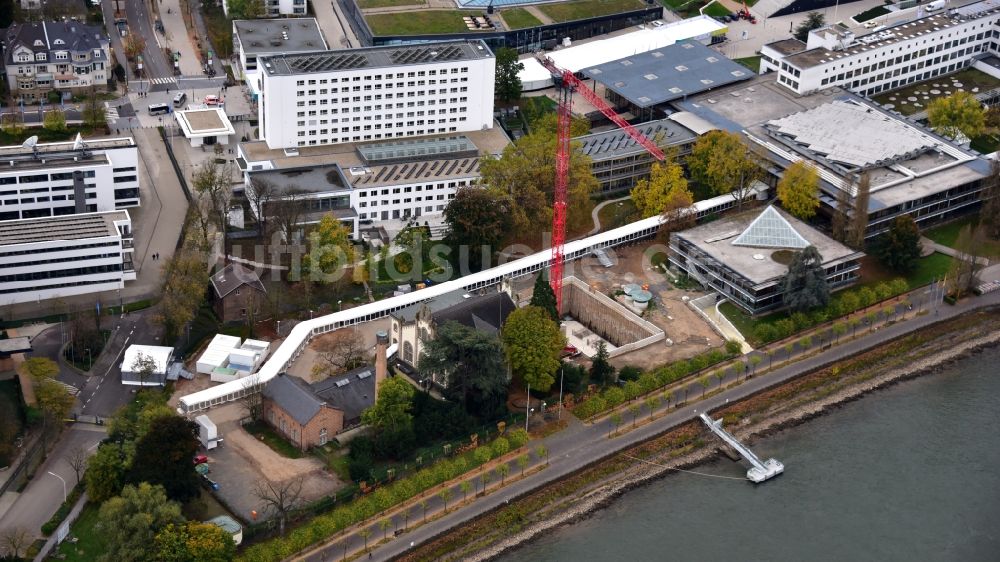 Bonn von oben - Neubau des Büro- und Geschäftshauses UN-Campus Bonn in Bonn im Bundesland Nordrhein-Westfalen, Deutschland