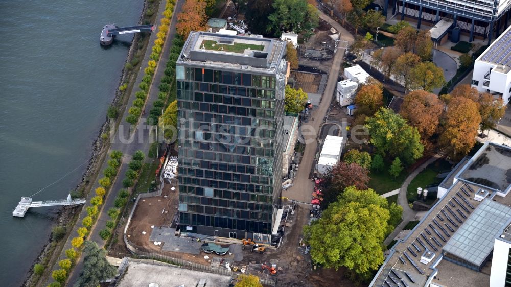 Bonn aus der Vogelperspektive: Neubau des Büro- und Geschäftshauses UN-Campus Bonn in Bonn im Bundesland Nordrhein-Westfalen, Deutschland