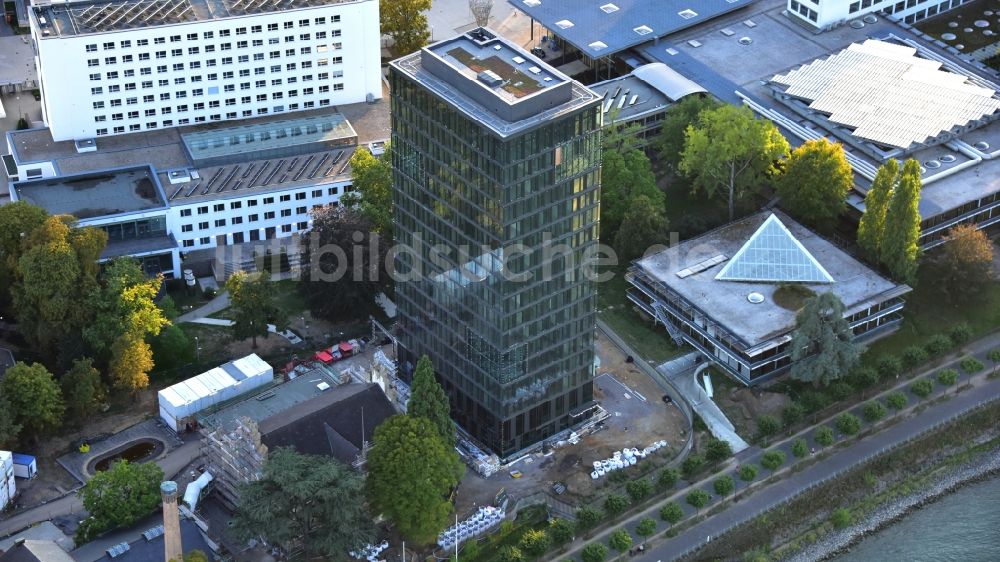 Bonn aus der Vogelperspektive: Neubau des Büro- und Geschäftshauses UN-Campus Bonn in Bonn im Bundesland Nordrhein-Westfalen, Deutschland