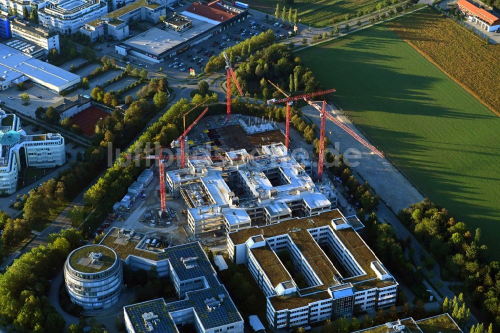 Luftaufnahme Aschheim - Neubau eines Büro- und Geschäftshauses Campus One in Aschheim im Bundesland Bayern, Deutschland
