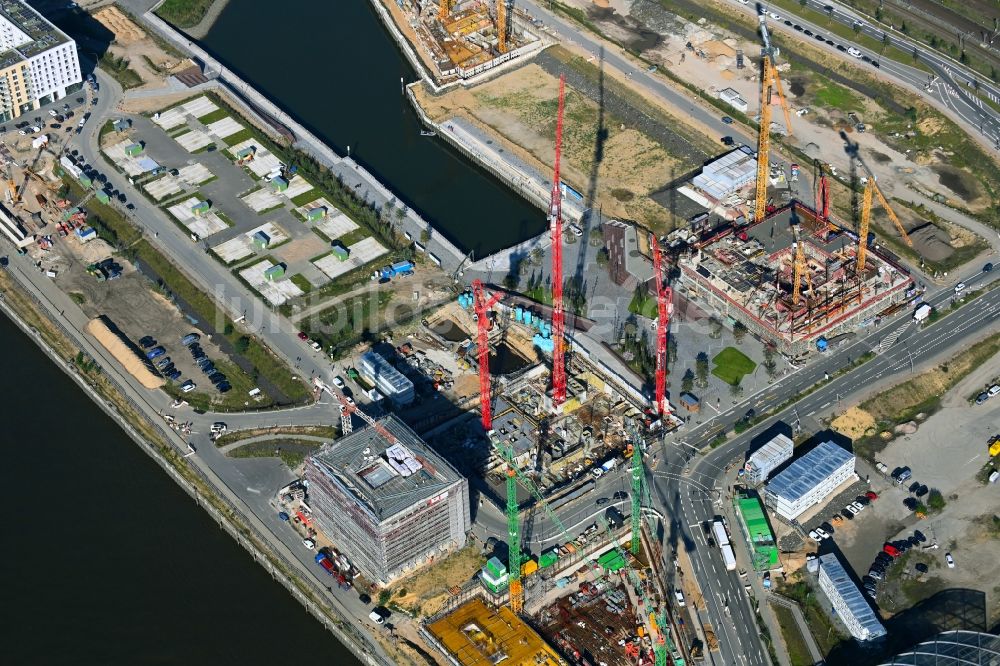 Luftbild Hamburg - Neubau eines Büro- und Geschäftshauses EDGE ElbSide im Elbbrückenquartier in Hamburg, Deutschland